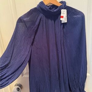 Banana Republic Blue Pleated Blouse